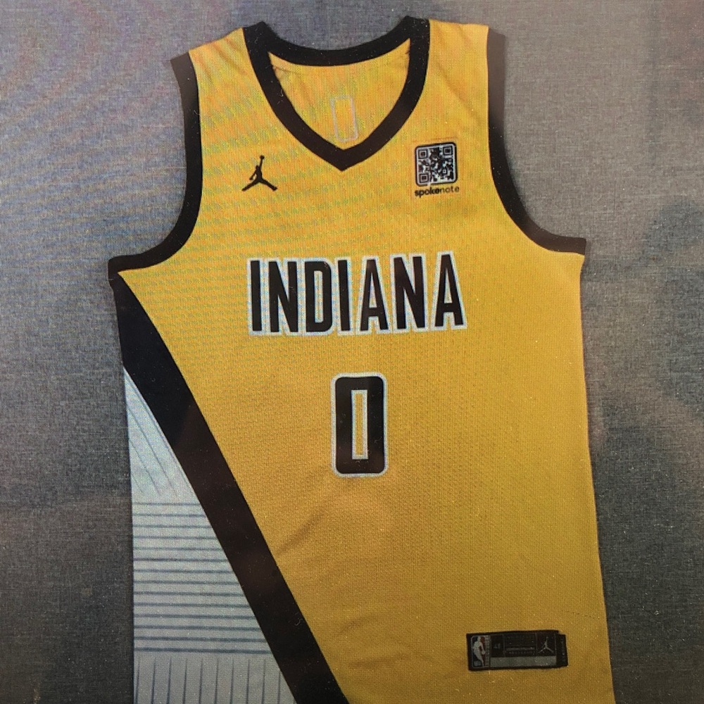 😝Tyrese Haliburton Yellow Stitched Jersey😗